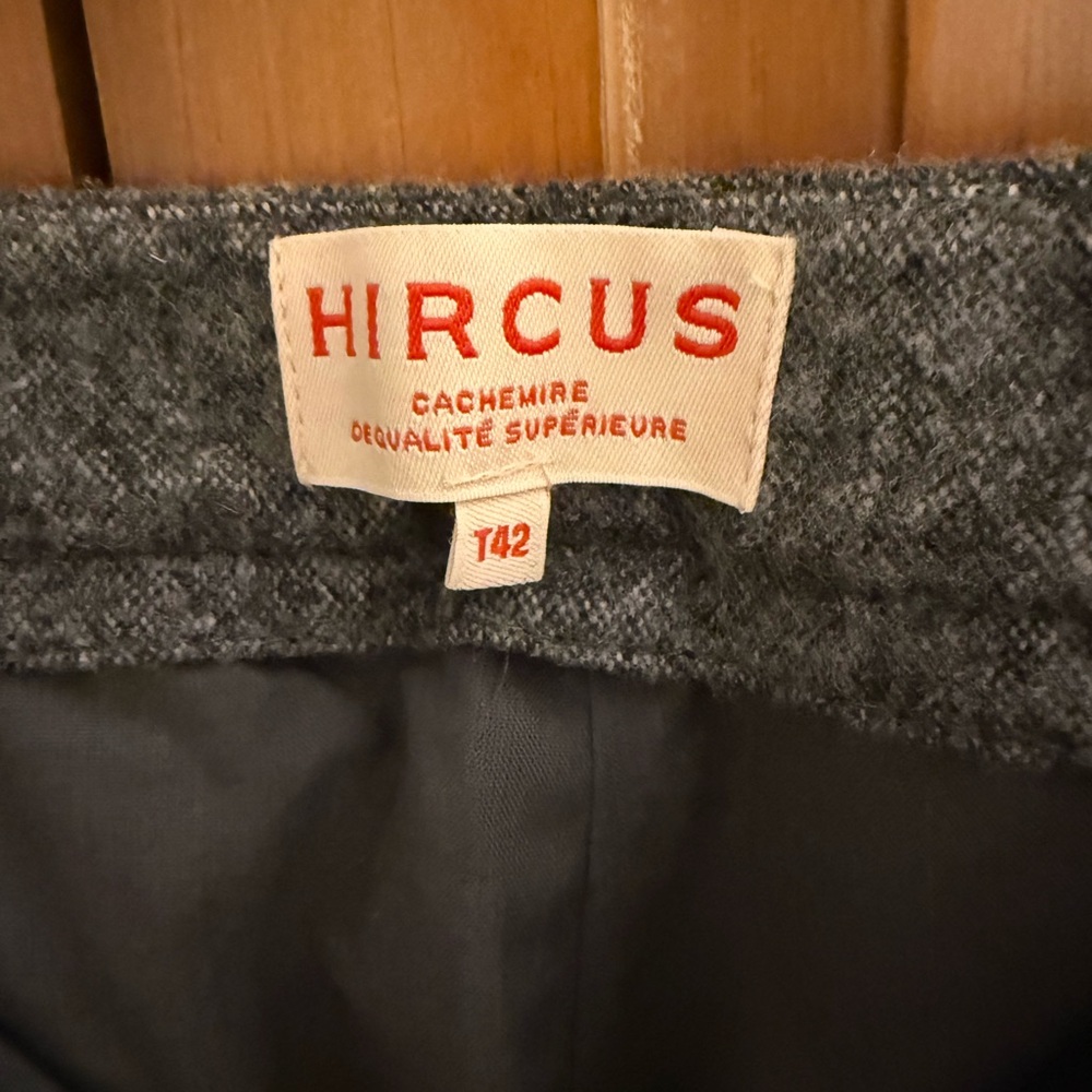 Hircus Gray Cashmere/Wool Blend Trousers